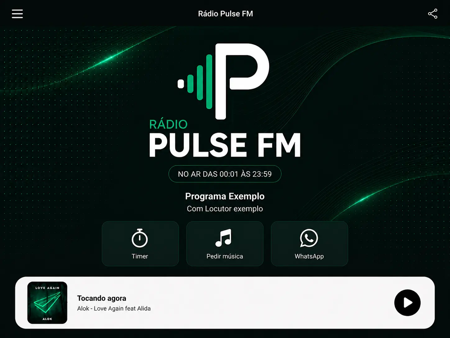 BRASCAST app on landscape tablet